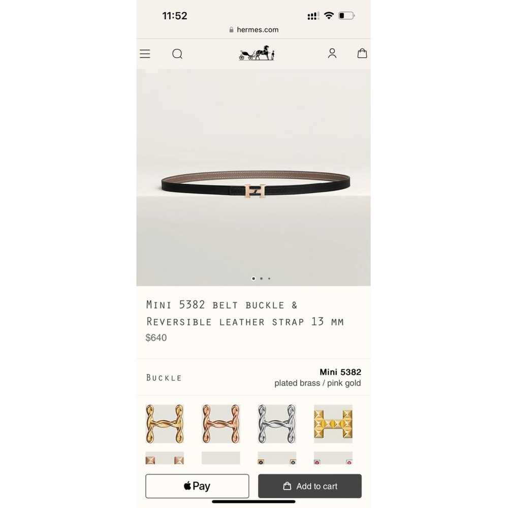 Hermès Leather belt - image 10