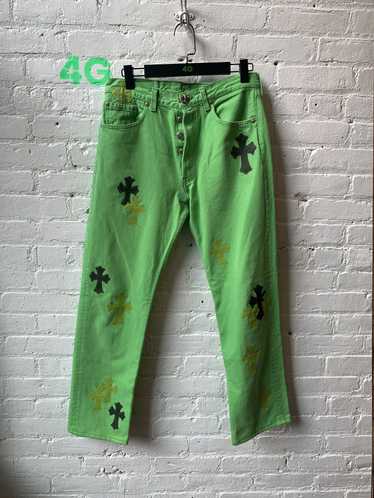 Chrome Hearts Chrome Hearts Lime Green Cross Denim