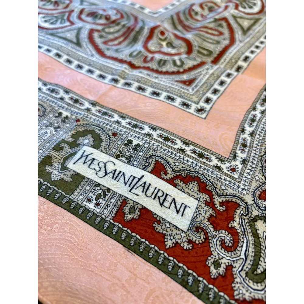 Yves Saint Laurent Anneaux de foulards silk scarf - image 7