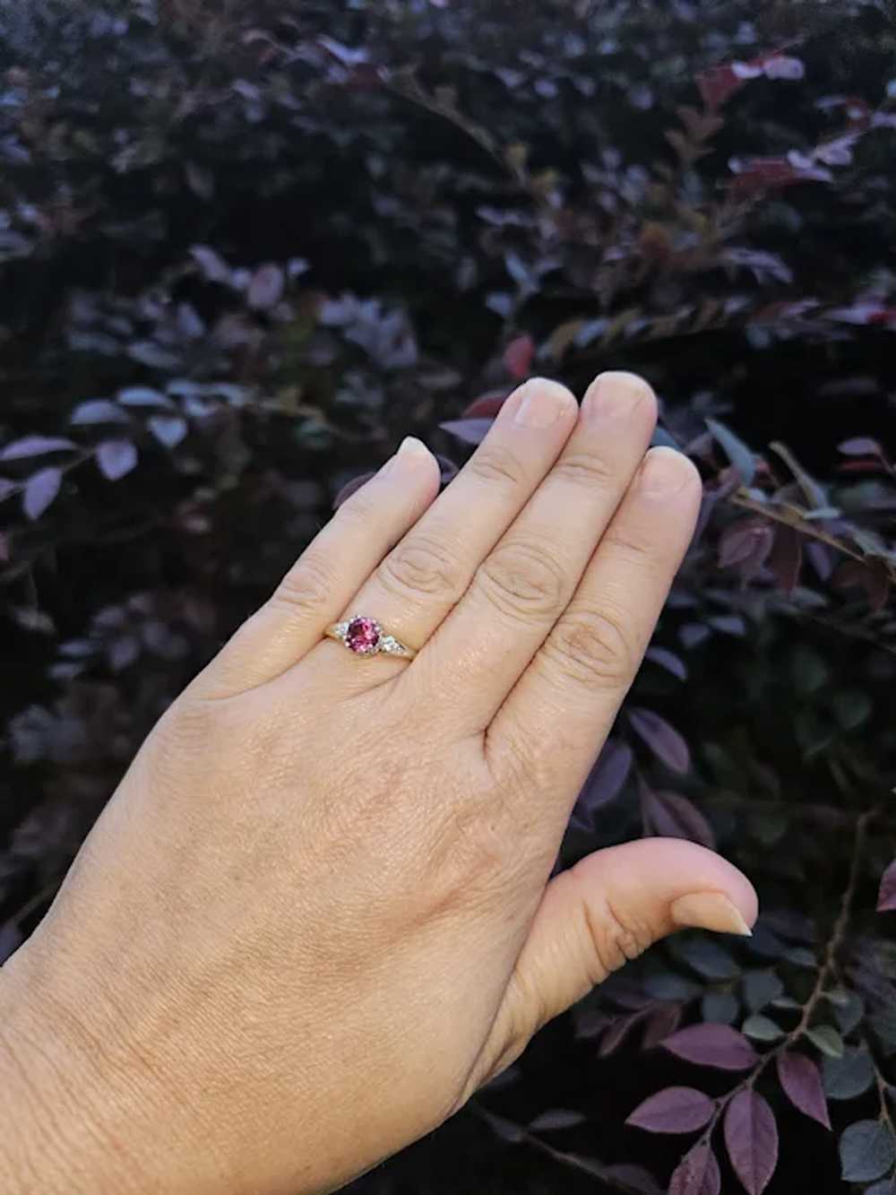 Circa 1940, Ruby and Diamond Three Stone Ring, 14… - image 12