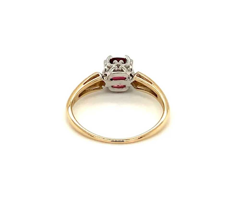 Circa 1940, Ruby and Diamond Three Stone Ring, 14… - image 9