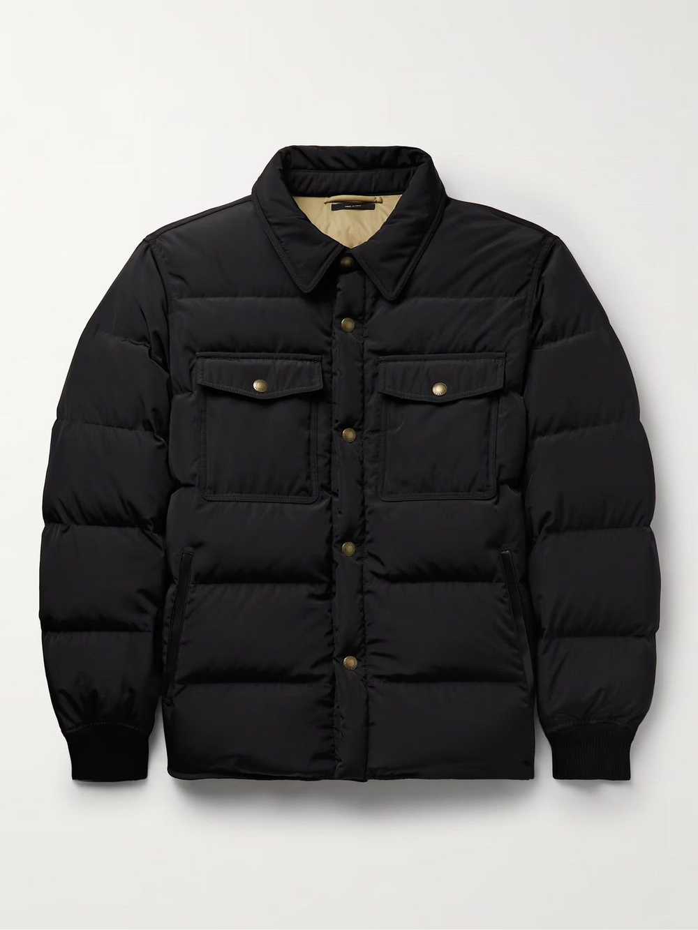 Tom Ford Black Quilted Shell Down Shirt Jacket - image 10