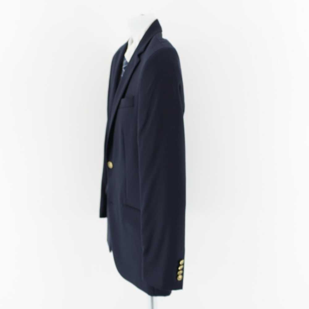 Stafford Stafford Blue Wool 2 Gold Button Blazer … - image 5