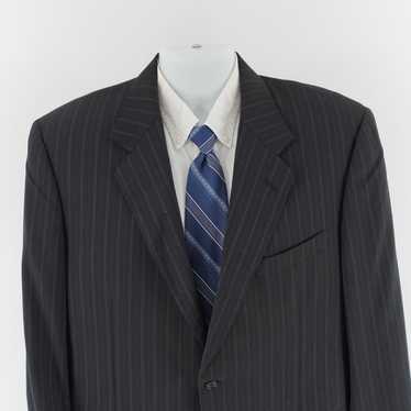 Canali DAMAGED Canali Pure Wool Gray Striped Suit 