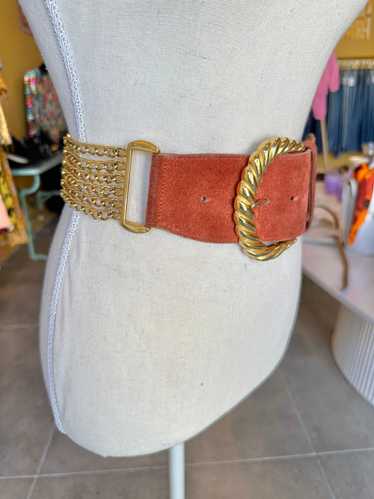 Vintage Leather and Chain Belt