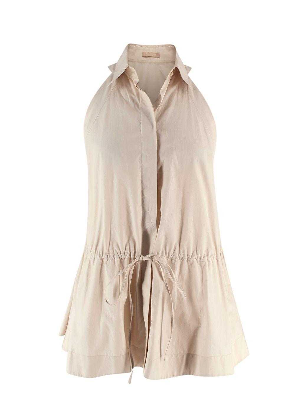 Managed by hewi Alaia Beige Poplin Drawstring Wai… - image 1