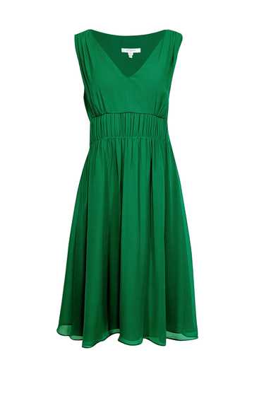 L.K. Bennett - Green Sleeveless Ruched Waist Midi 