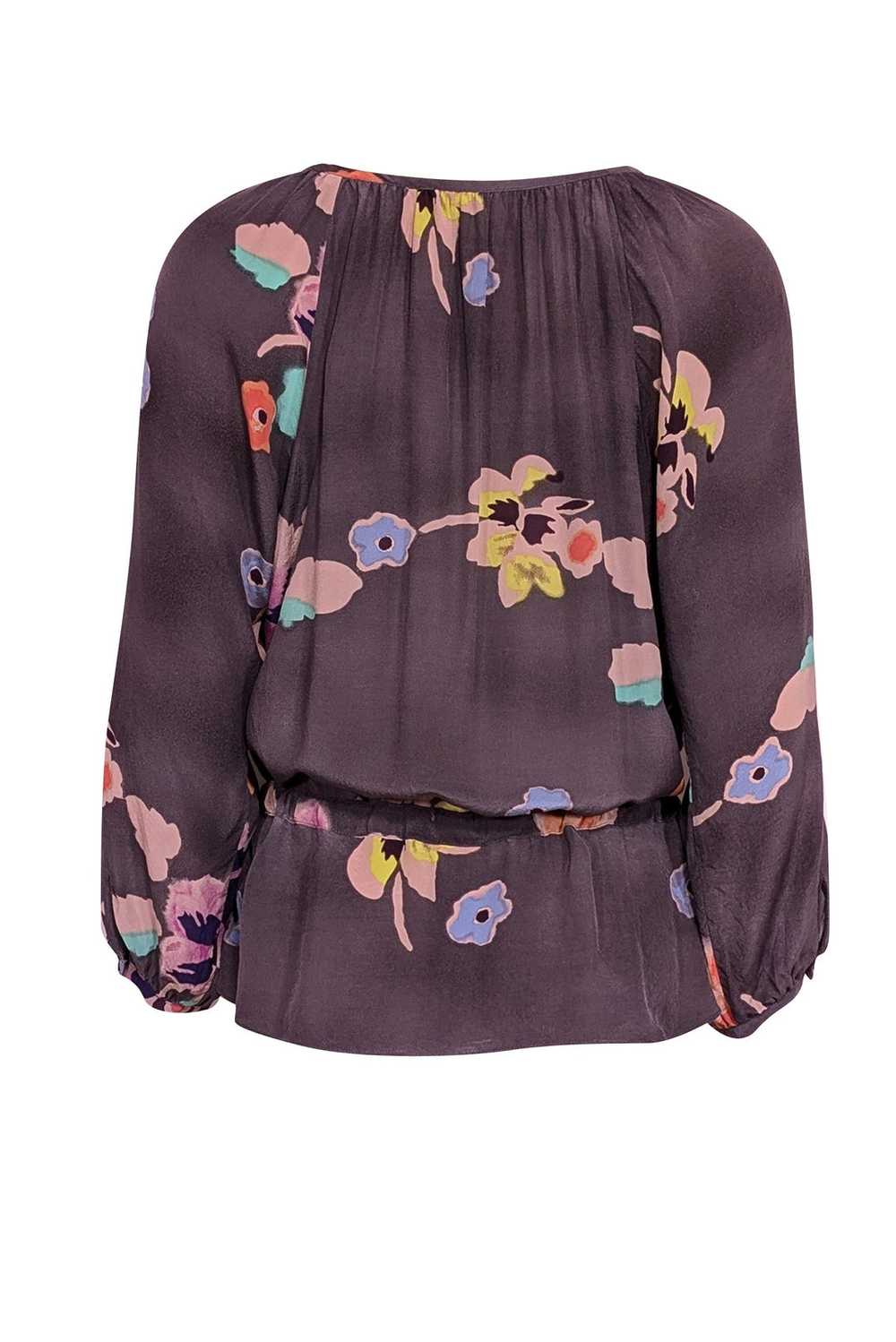 Rebecca Taylor - Grey w/ Multicolor Floral Print … - image 3