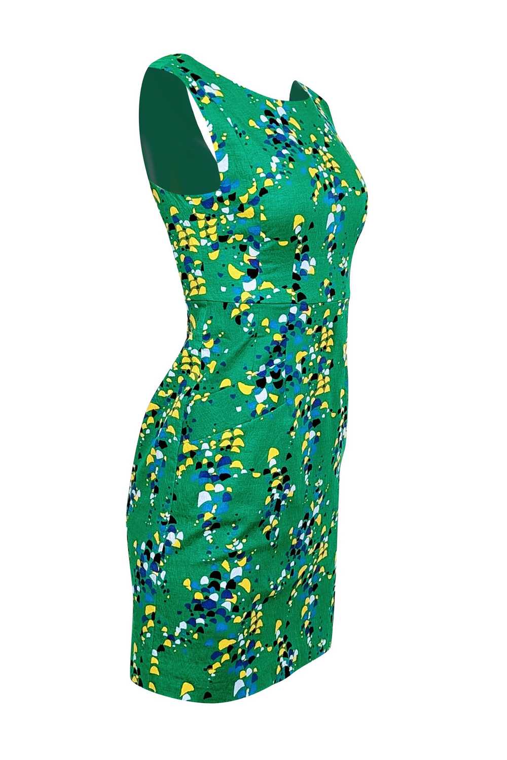 Tracy Reese - Green, Yellow, & Blue Print Sleevel… - image 2