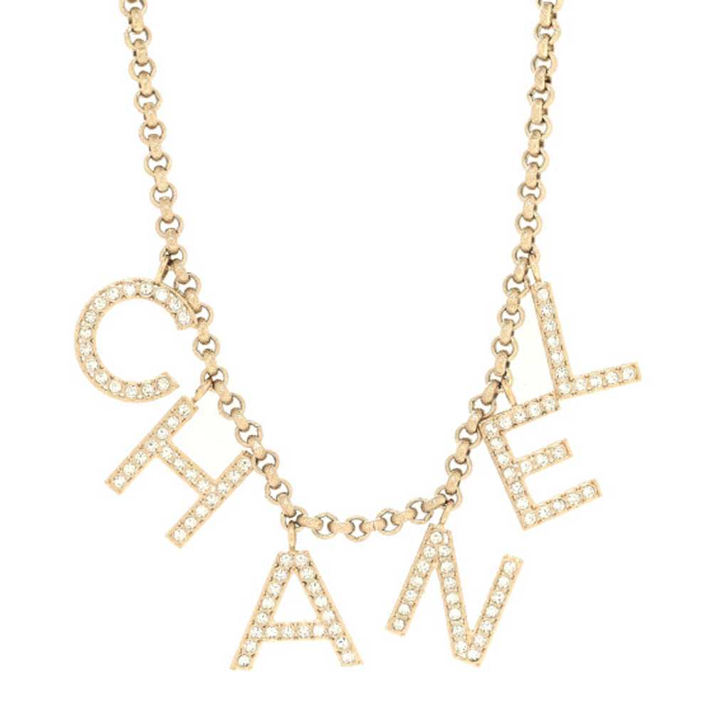 CHANEL Crystal City of Lights Letter Chain Neckla… - image 1