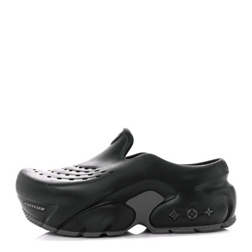 LOUIS VUITTON Rubber Mens Shark Clogs 7 8 Black - image 1