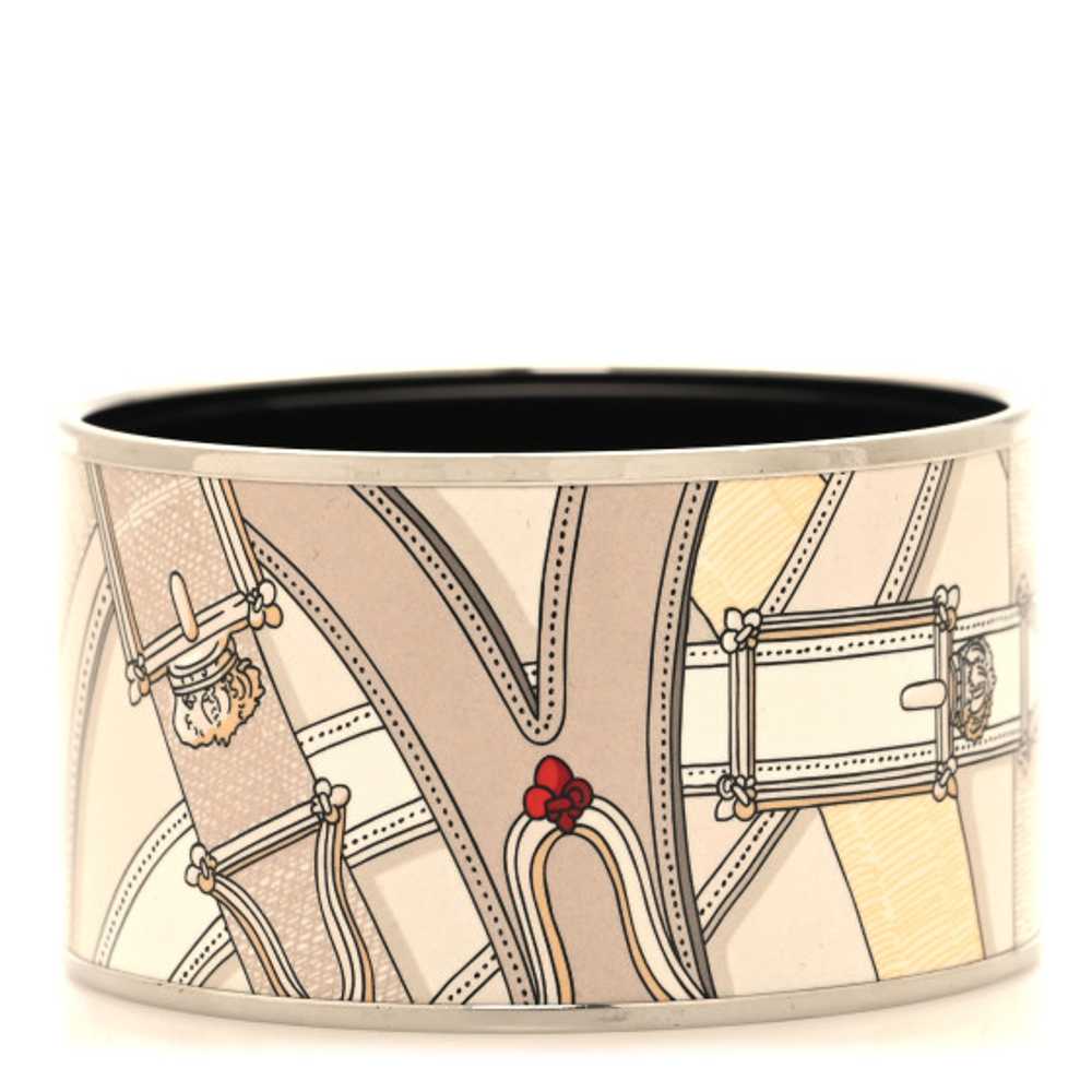 HERMES Enamel Printed Extra Wide Cavalcadour Brac… - image 1