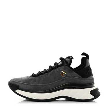 CHANEL Suede Calfskin Nylon Grosgrain CC Sneakers… - image 1