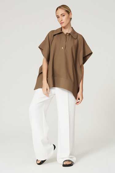 Co Flounce Hem Polo Shirt