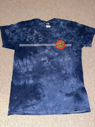 Santa Cruz Tie dye vintage look blue marble Santa 