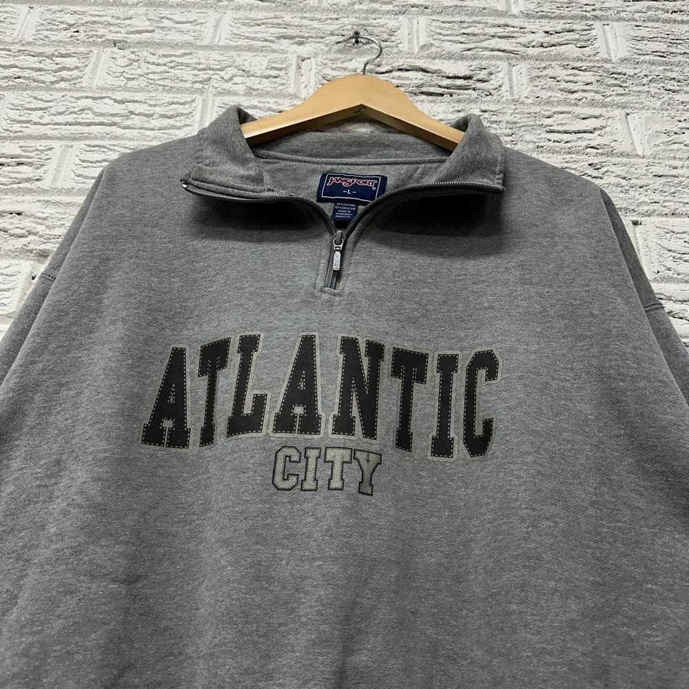 Jansport Vintage Y2K Atlantic City Quarter Zip Pu… - image 1