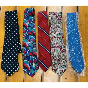 Dior Christian Dior Lot Of Ties 5 Total Multicolo… - image 1