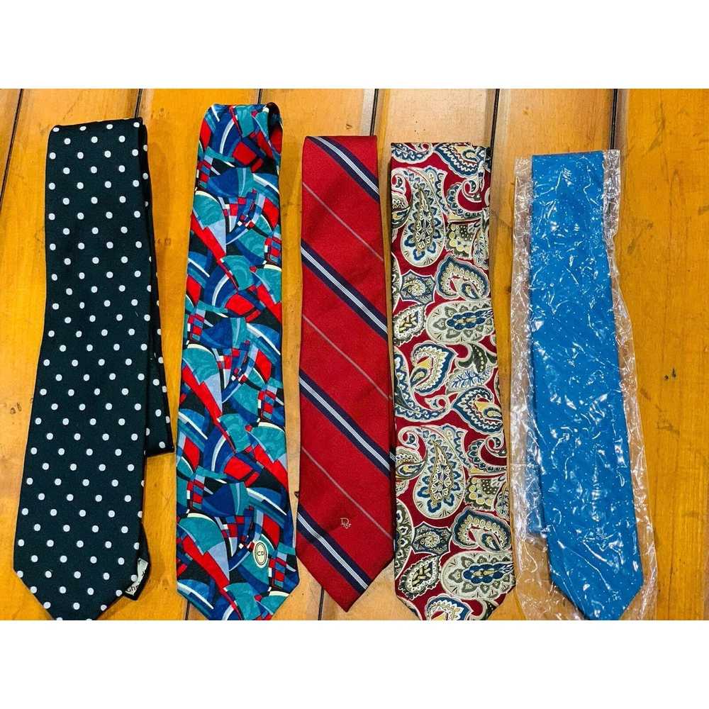 Dior Christian Dior Lot Of Ties 5 Total Multicolo… - image 3