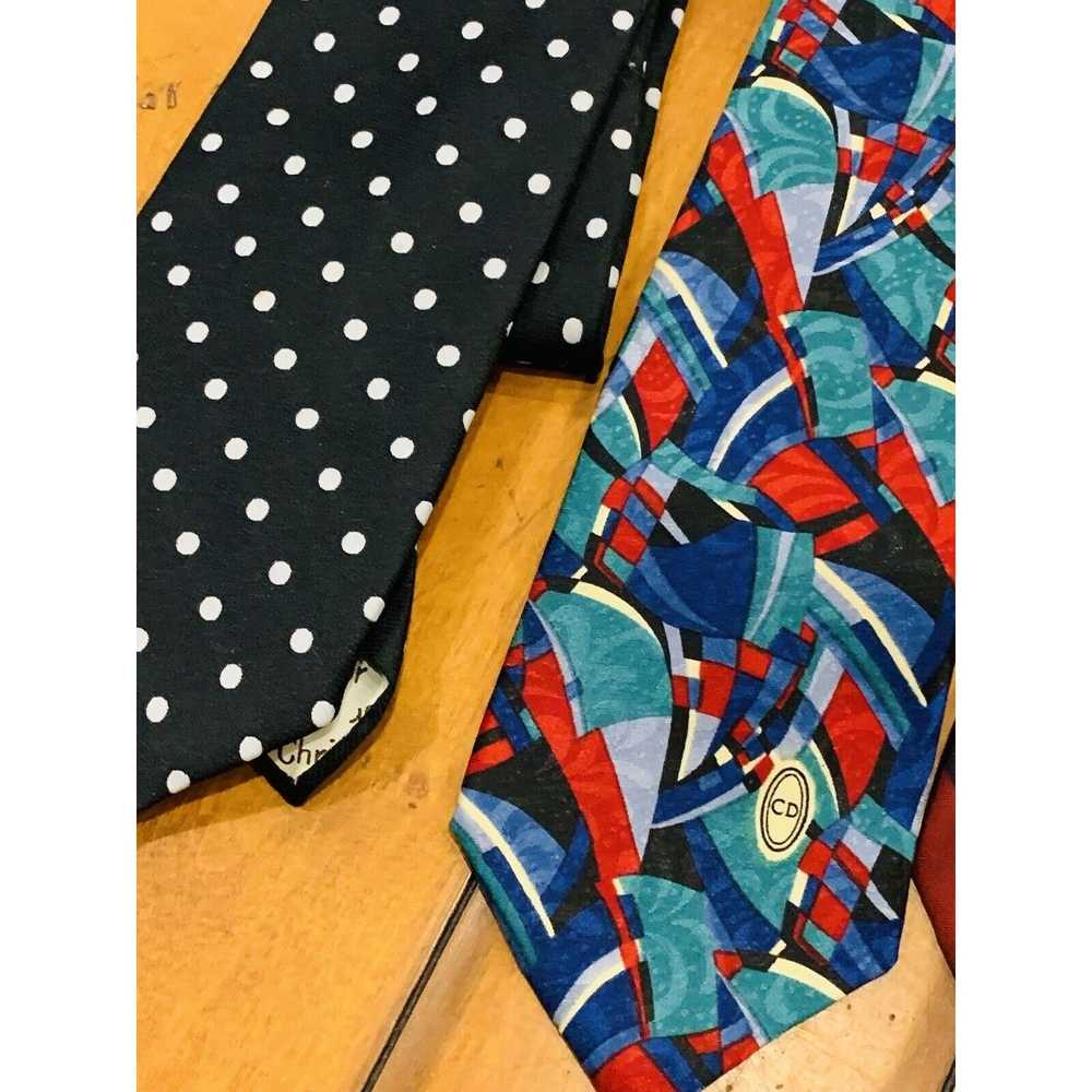 Dior Christian Dior Lot Of Ties 5 Total Multicolo… - image 4