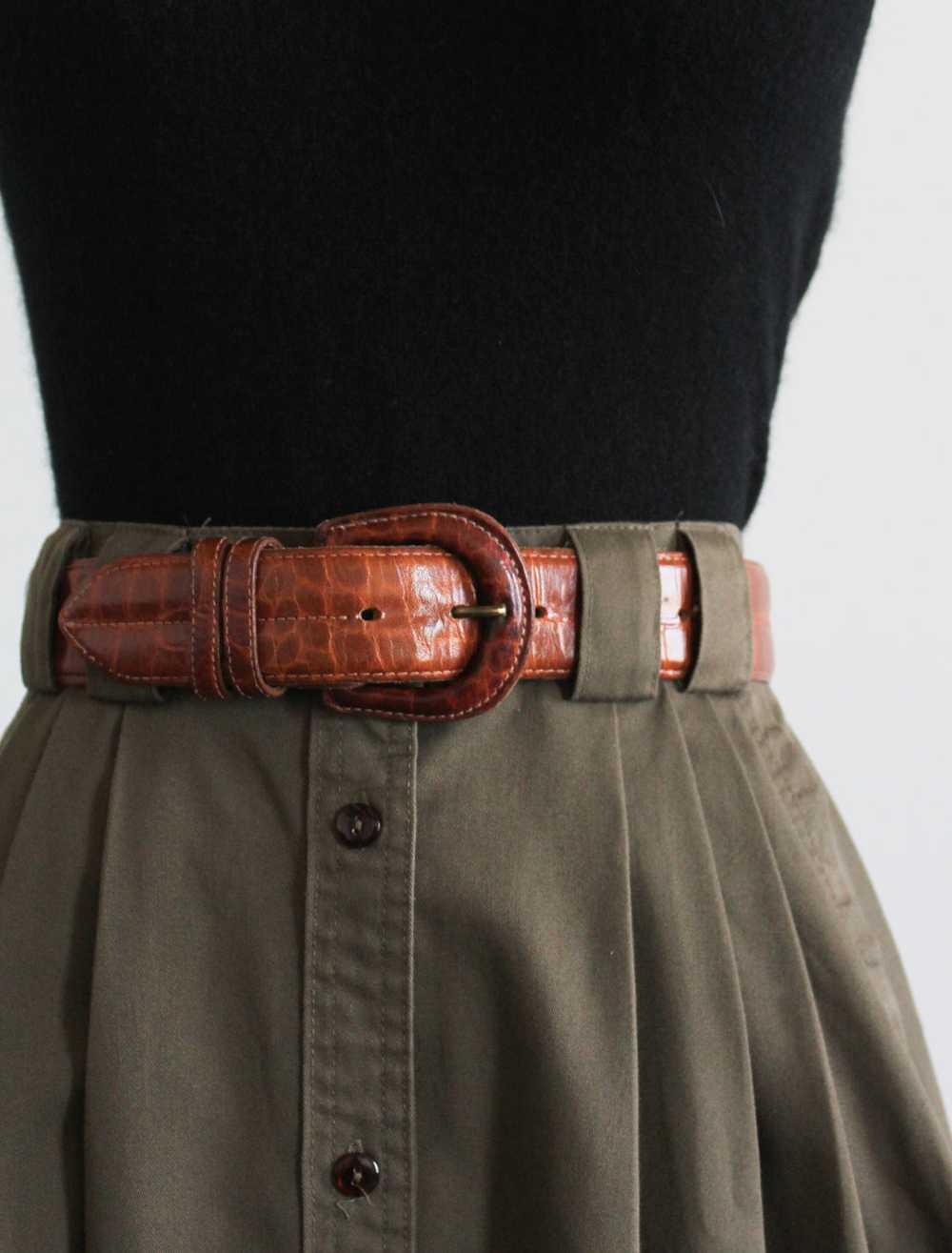 embossed leather belt - image 1