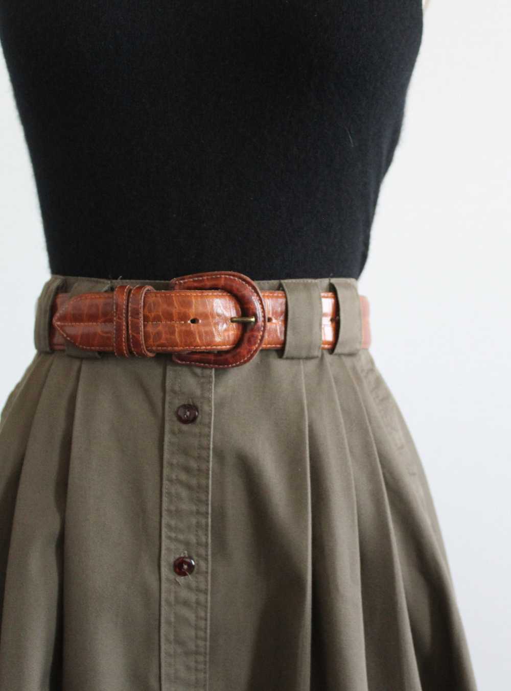 embossed leather belt - image 3