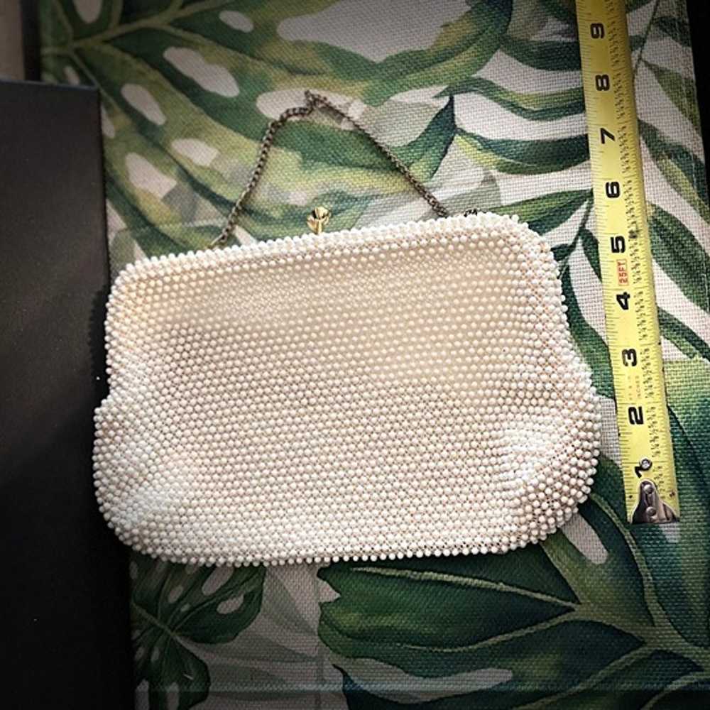 Vintage Mod Style 1960s "Pearl" Purse-  Beaded Co… - image 3