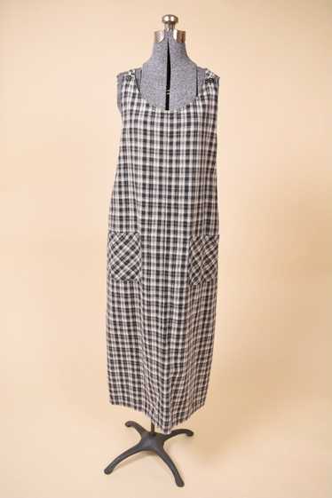 Black and White Plaid Overall Dress By J.L.N.Y., … - image 1