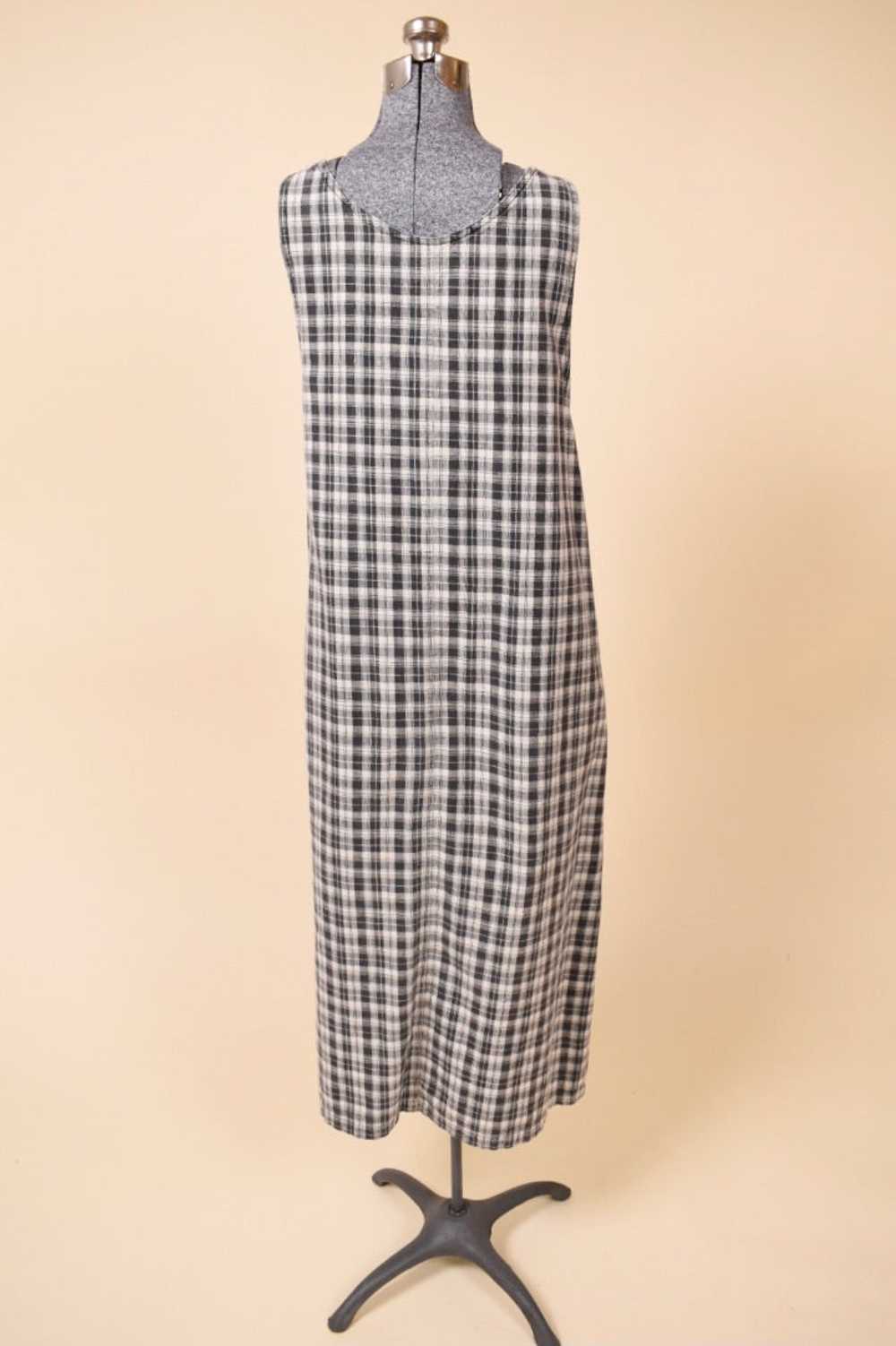 Black and White Plaid Overall Dress By J.L.N.Y., … - image 2