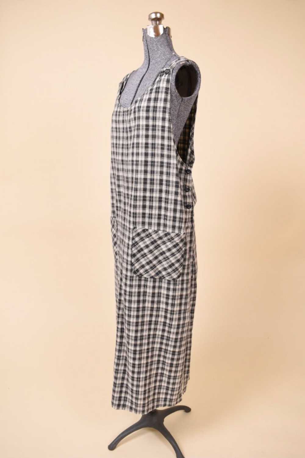 Black and White Plaid Overall Dress By J.L.N.Y., … - image 3