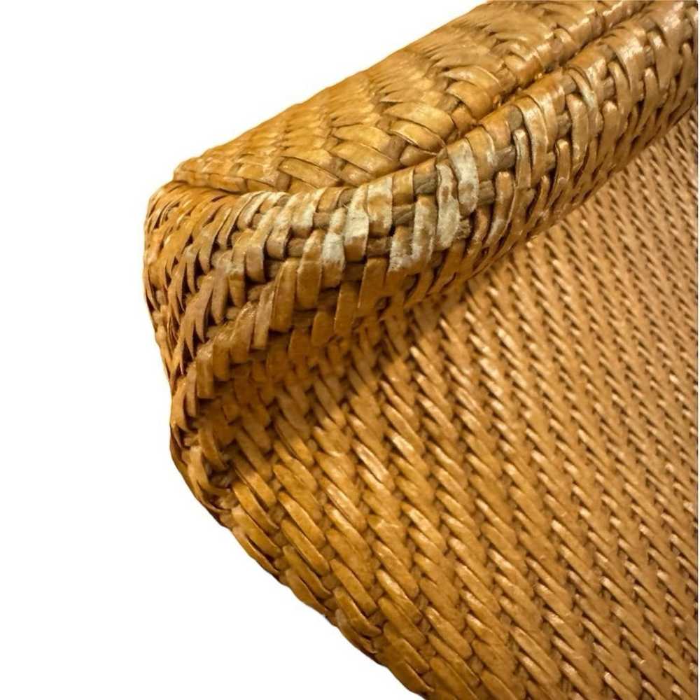 Fossil Women’s Brown Rattan Leather Basket Weave … - image 6