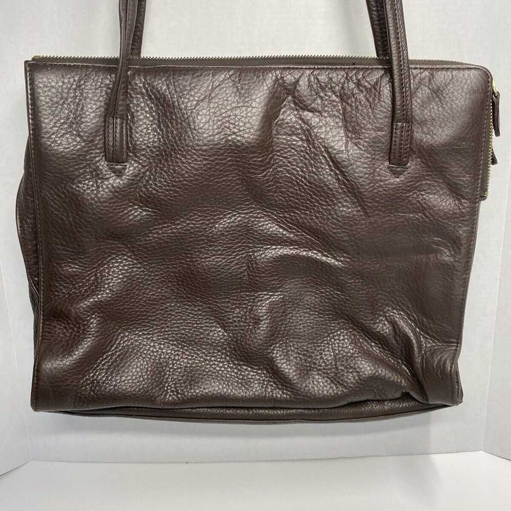 Liz Claiborne Leather Co. Brown Leather Handbag P… - image 1