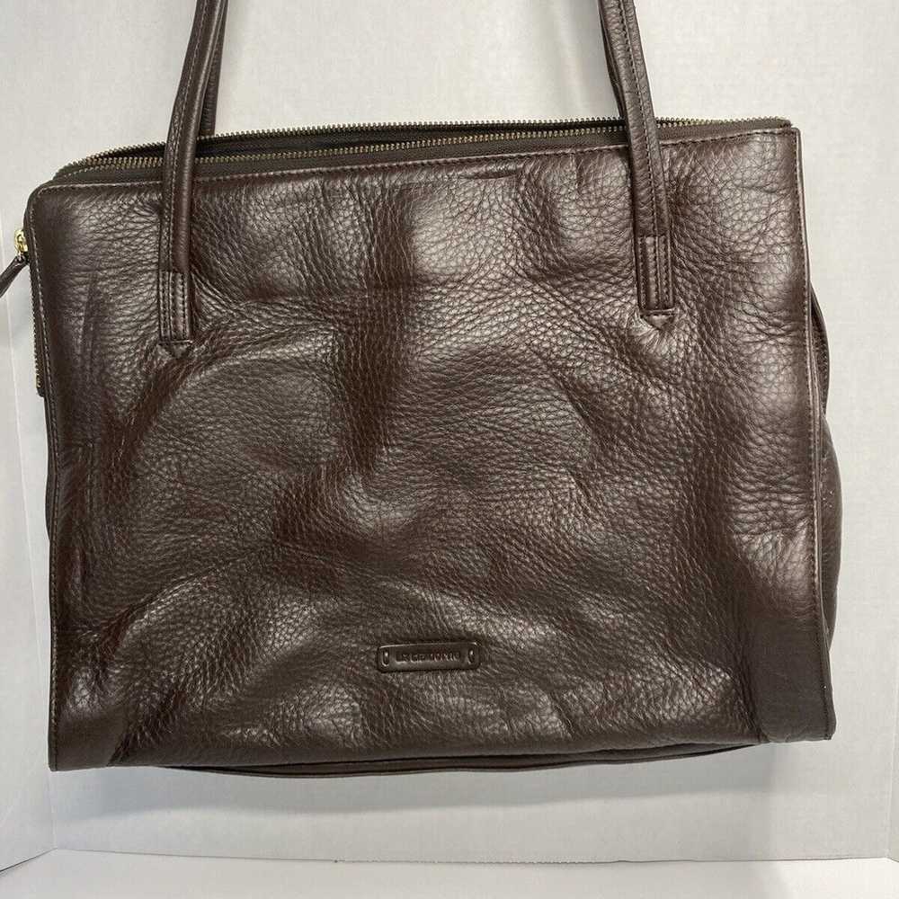 Liz Claiborne Leather Co. Brown Leather Handbag P… - image 2