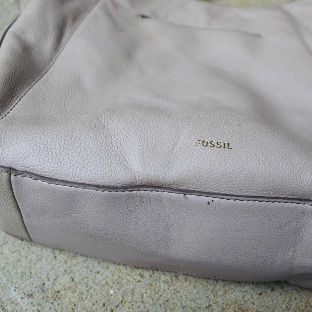 Fossil gray genuine leather purse shoulder bag - image 6