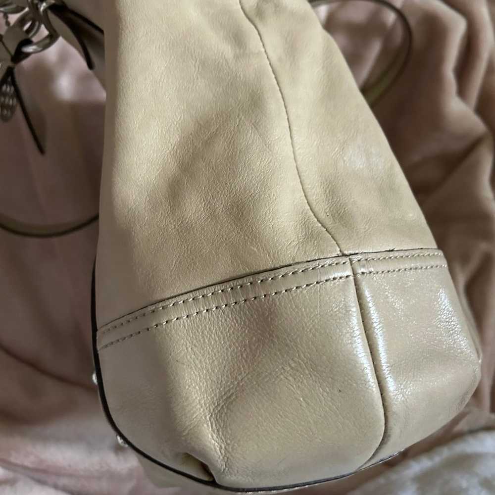 Coach Alexandra Tote Bag Beige Khaki Tan Leather - image 7