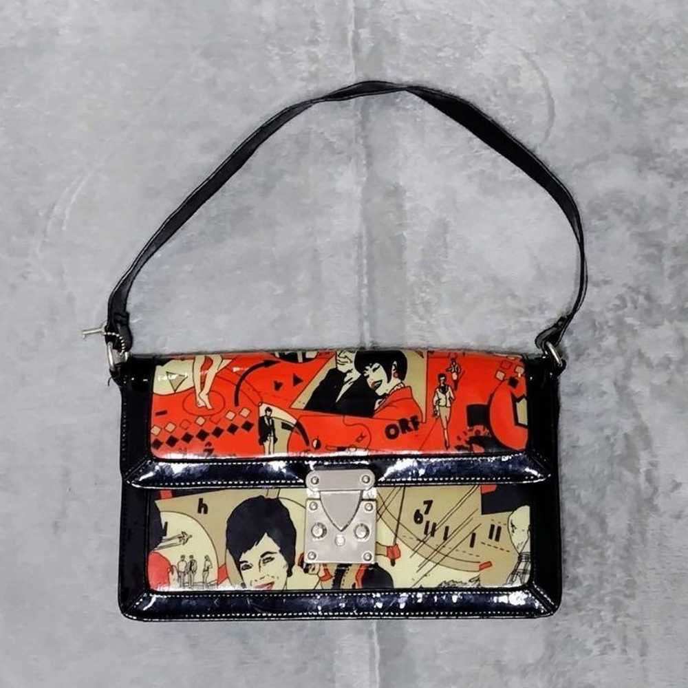 Rare FIORUCCI All-Over Print Handbag Purse - image 1