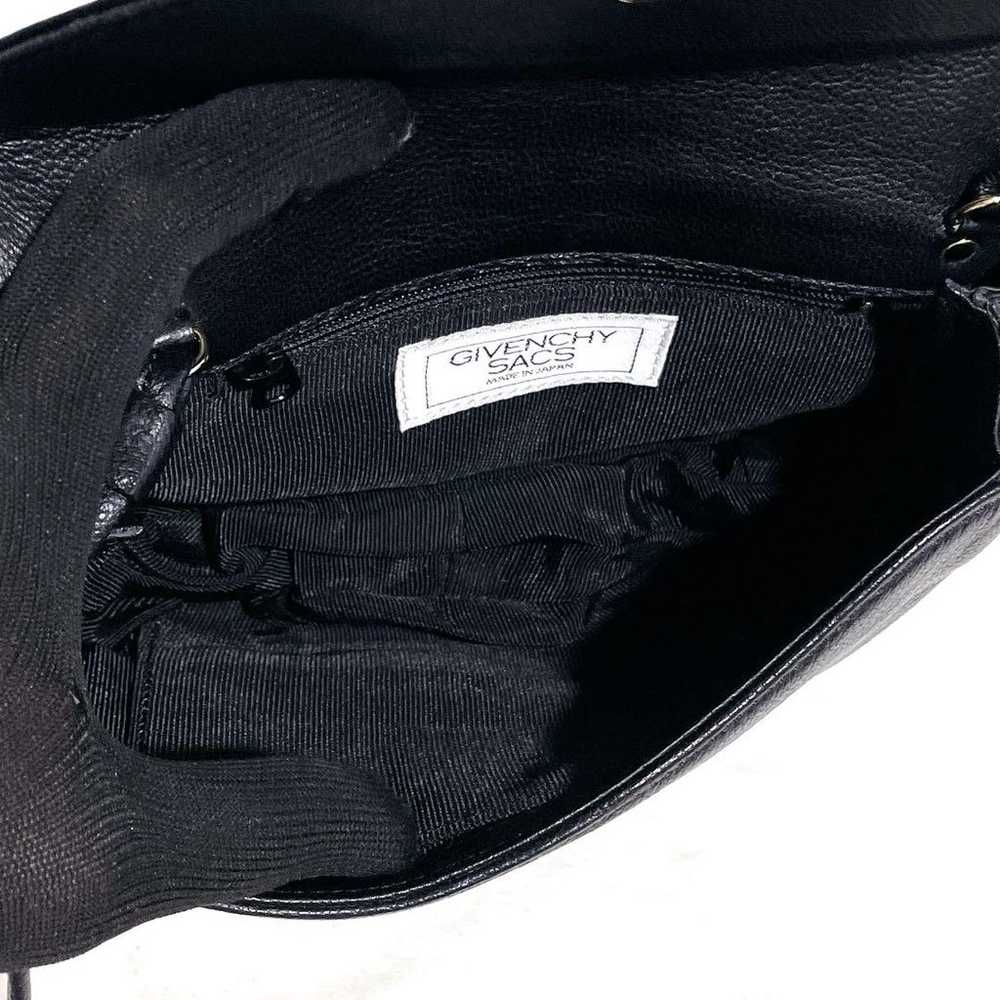 [Rare] Givenchy Shoulder Bag Leather Grain Leathe… - image 10