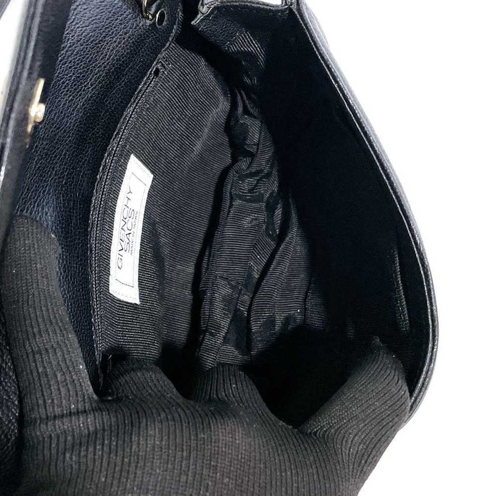 [Rare] Givenchy Shoulder Bag Leather Grain Leathe… - image 9