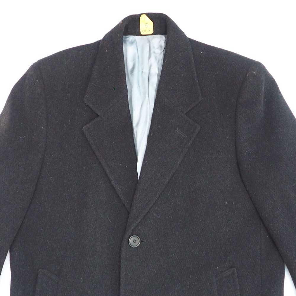 Vintage Mens Christian Aujard Wool Overcoat Trenc… - image 2