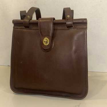 Vintage Coach 9021 brown leather Weston Turn-lock… - image 1