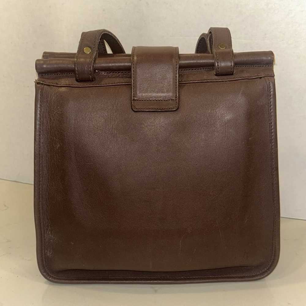 Vintage Coach 9021 brown leather Weston Turn-lock… - image 3