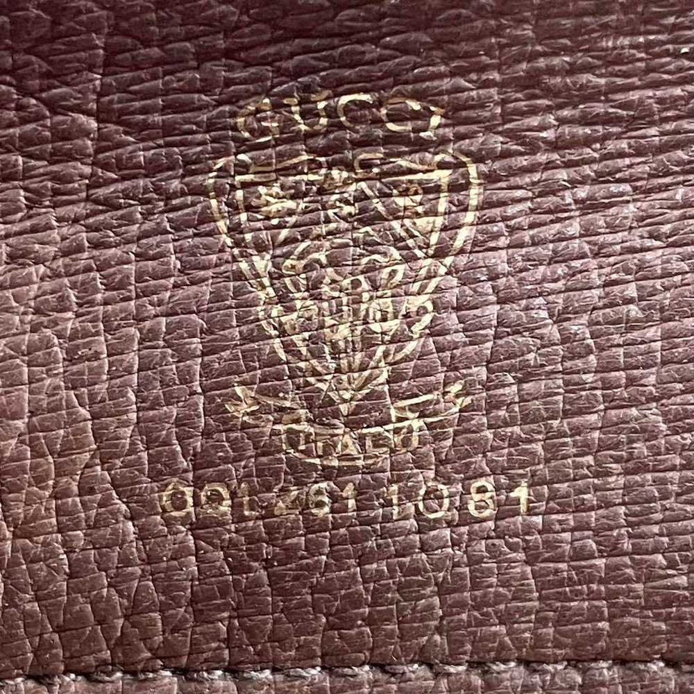 High-quality OLD GUCCI leather shoulder bag in br… - image 10