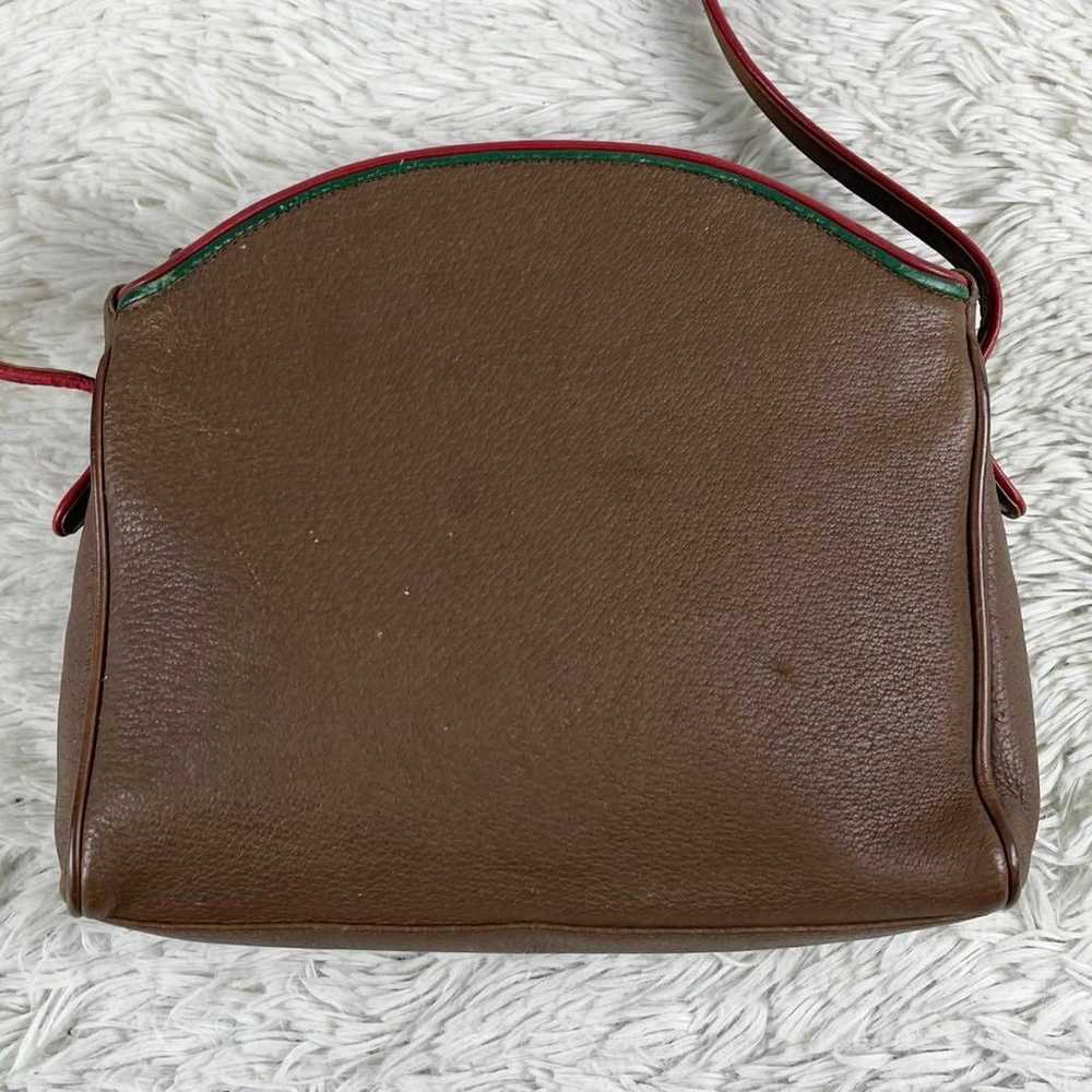 High-quality OLD GUCCI leather shoulder bag in br… - image 2