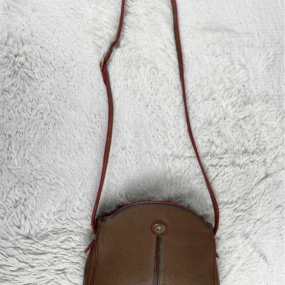 High-quality OLD GUCCI leather shoulder bag in br… - image 4