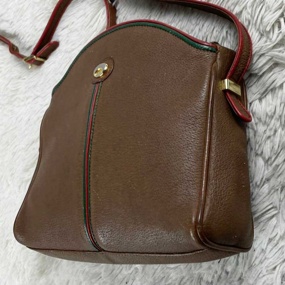 High-quality OLD GUCCI leather shoulder bag in br… - image 6