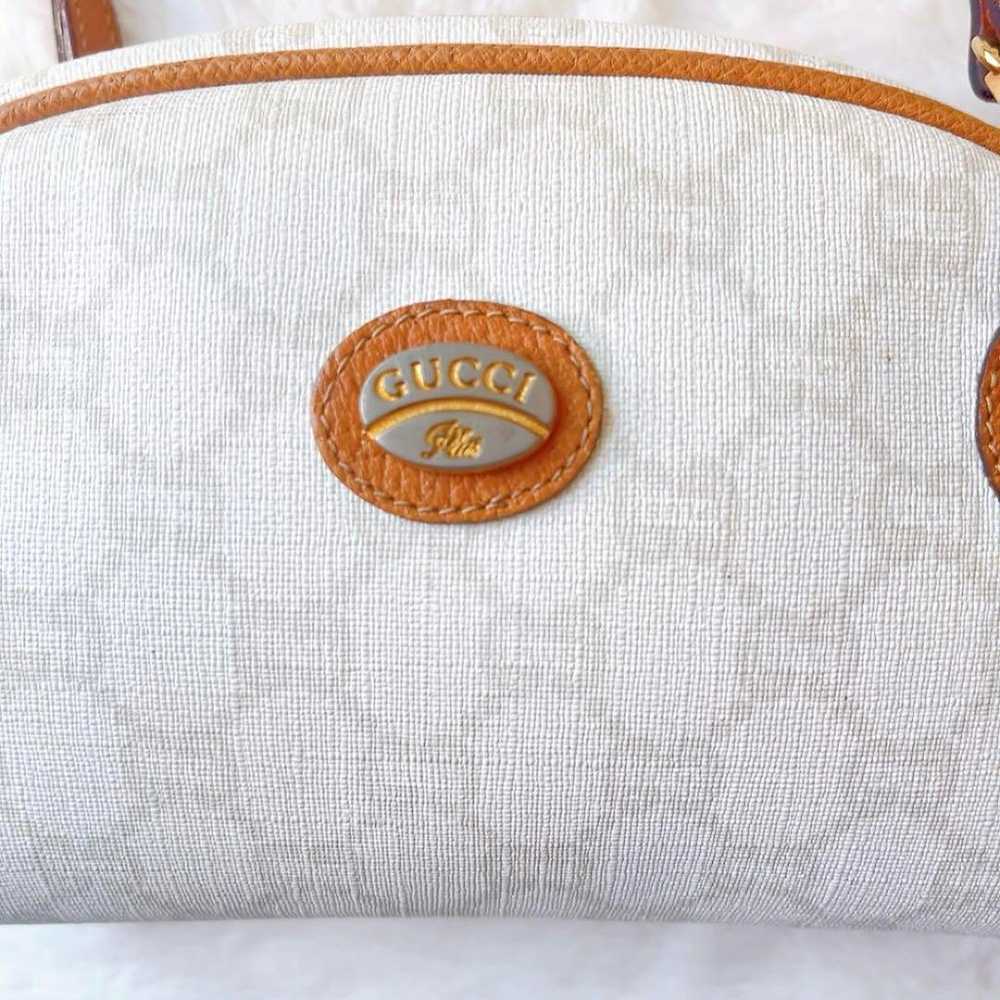 Rare GUCCI Old Gucci Shoulder Bag White Pouch - image 3