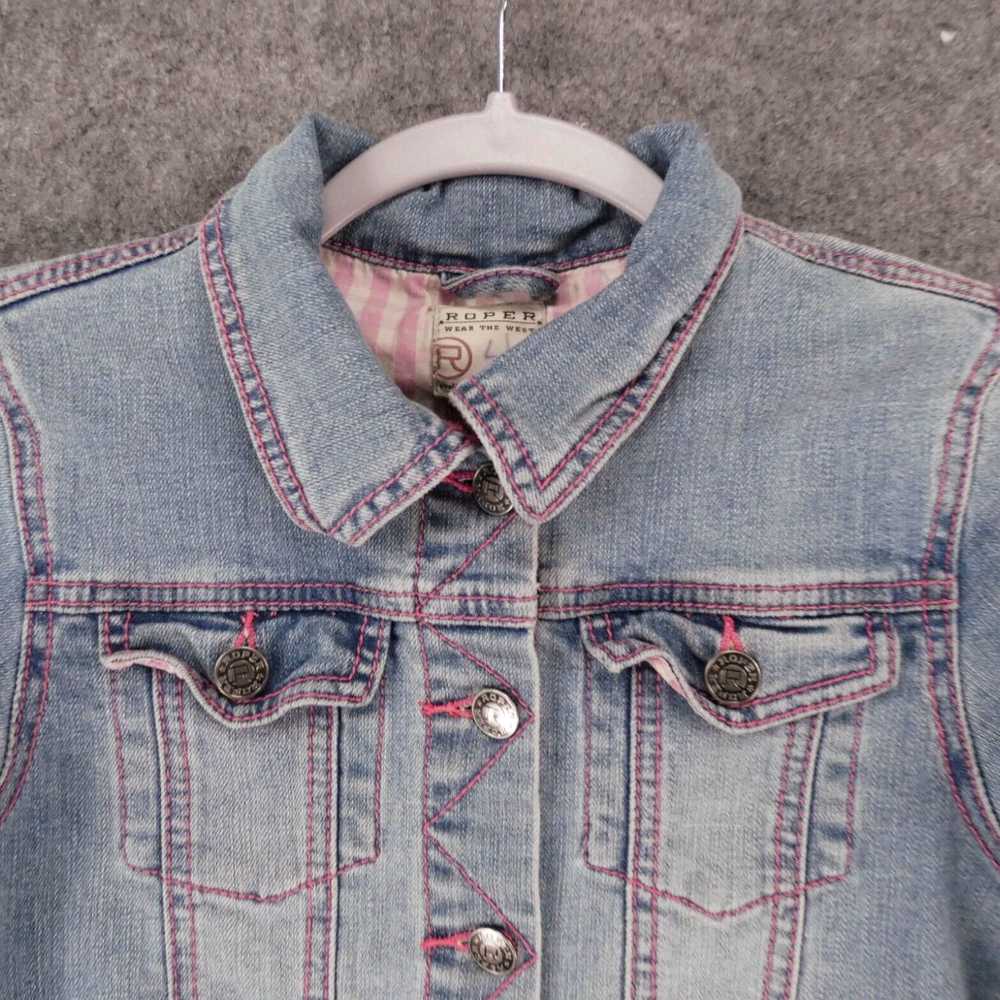 Roper Roper Denim Jacket Youth Medium Blue Light … - image 2