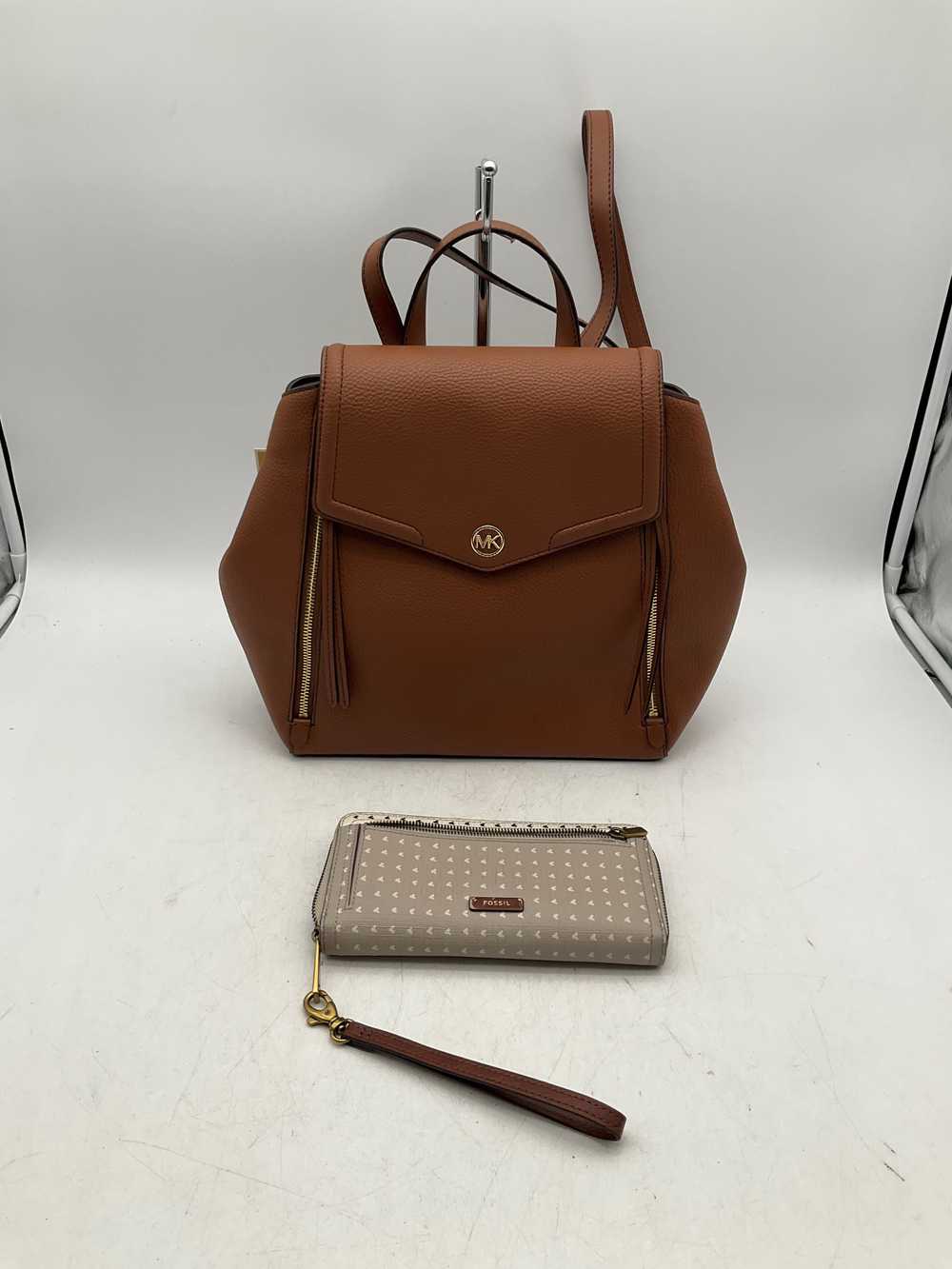 NWT Michael Kors Women Brown Purse W/Wallet - image 1