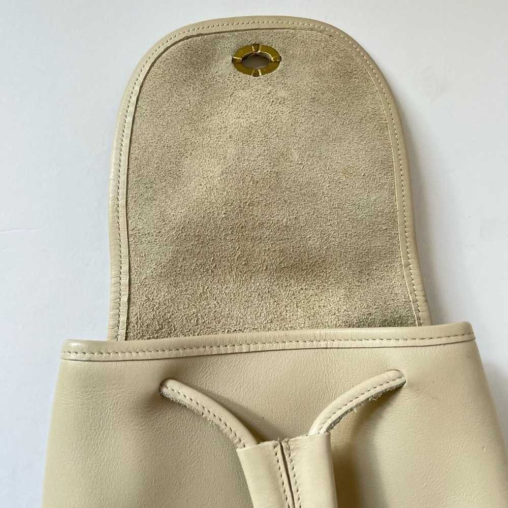 VINTAGE COACH ivory leather backpack rucksack day… - image 5