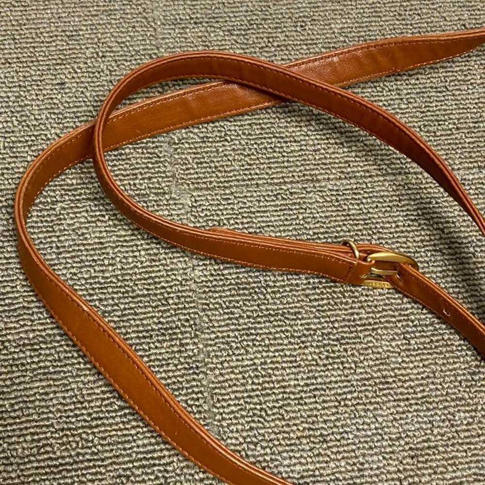 Old Gucci Horsebit Brown Leather Drawstring Mini … - image 9