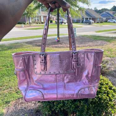 Coach Metallic Pink Upcrafted Gallery Tote - image 1